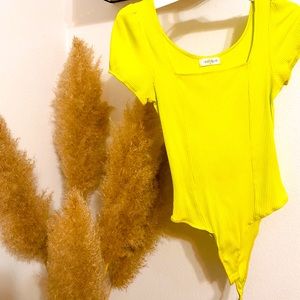 Neon yellow Vestique Bodysuit